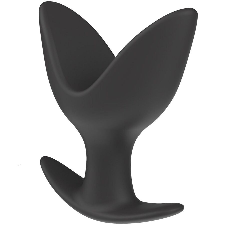 Plug anal ancre Anchor XL Hidden Desire noir de trois quarts, branches en V et base en T