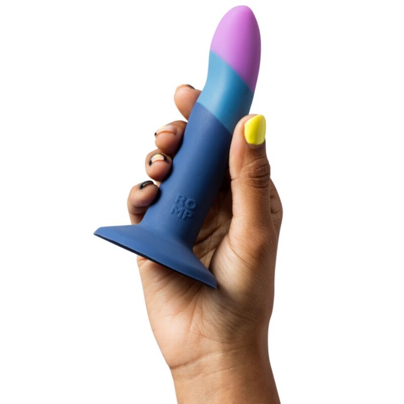 Gode Ventouse Piccolo Silicone Incurvé Point G & P 14 cm - Romp