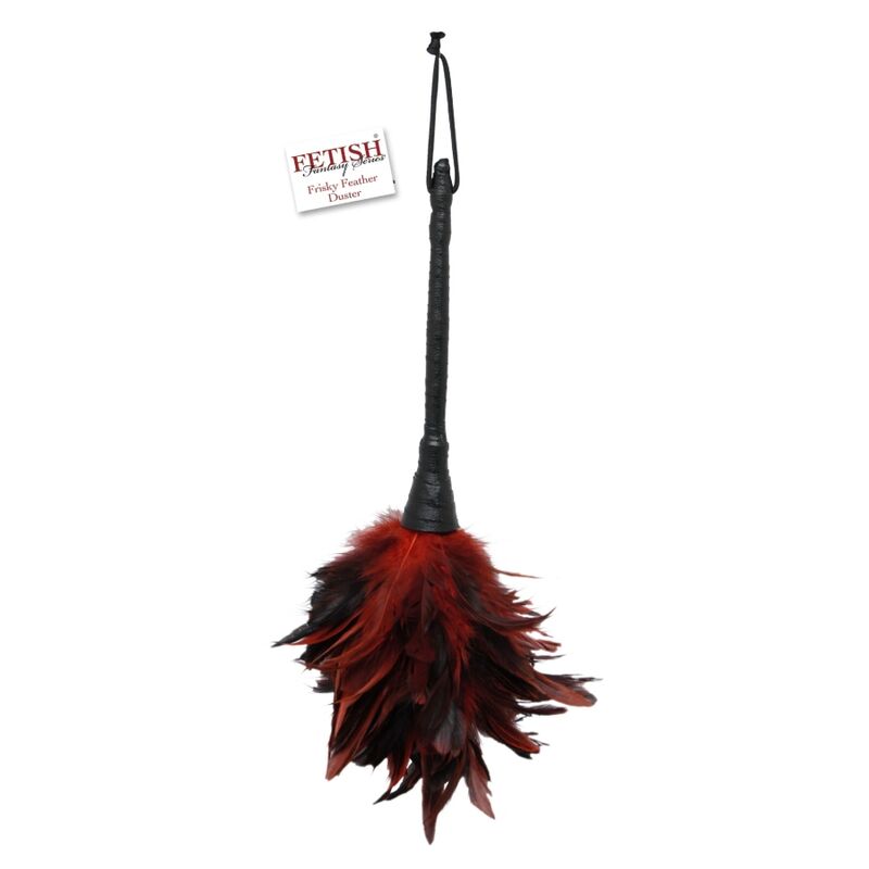 Plumeau Frisky Feather Tickler Fetish Fantasy suspendu par sa dragonne, manche tressé