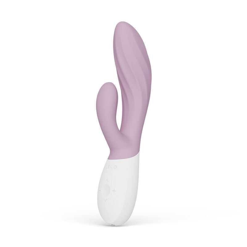 Ina Twist rose de Lelo vu de trois quarts, stries ondulées de la tige