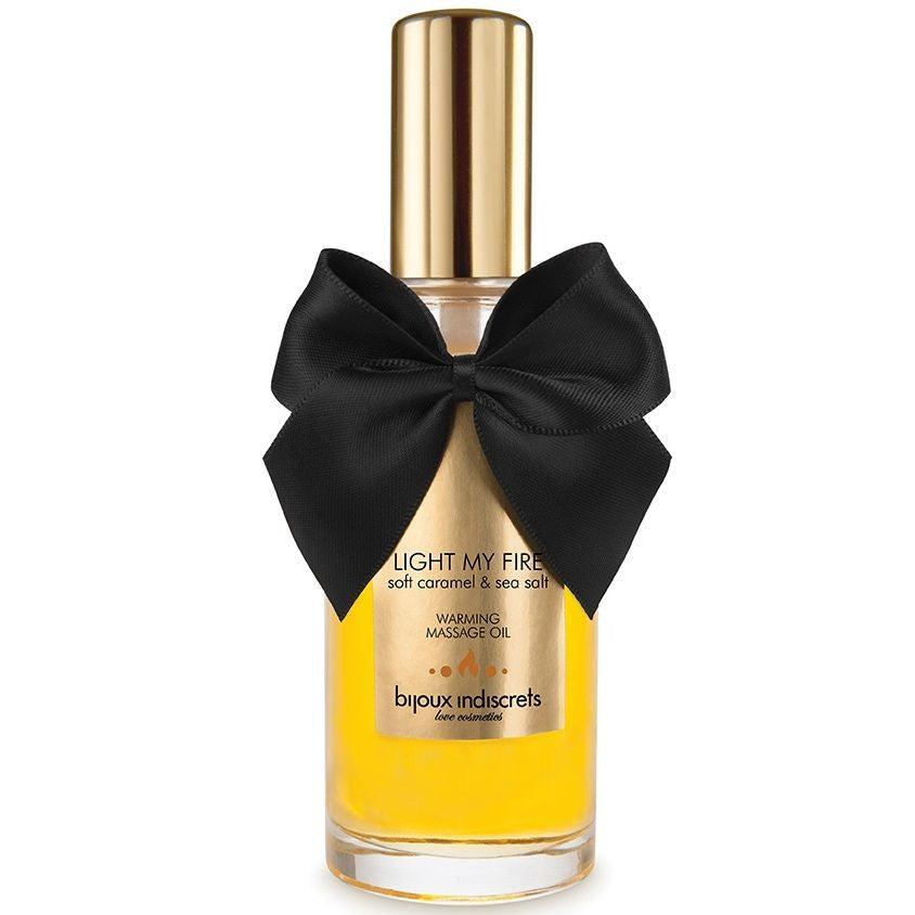 Huile de Massage Effet Chaleur Arôme Caramel ou Fraise 100 ml - Bijoux