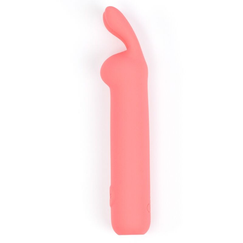 Profil du mini vibromasseur ILY Rabbit Bullet corail, oreilles souples
