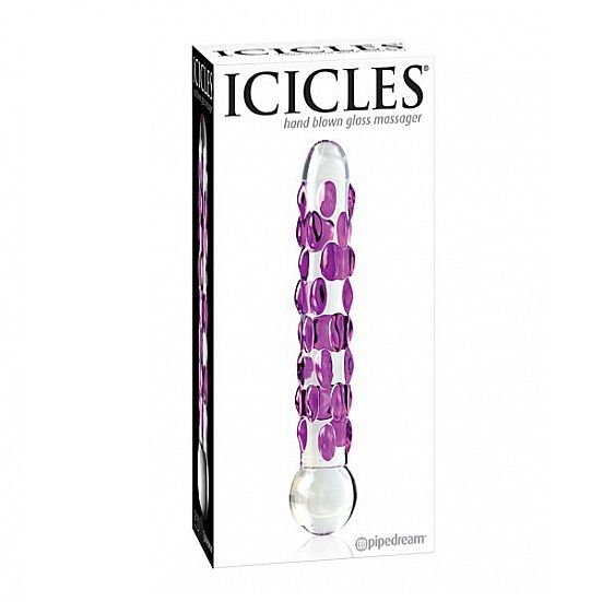 Gode en Verre Soufflé N.07 Texturé Thermique 15 cm - Icicles