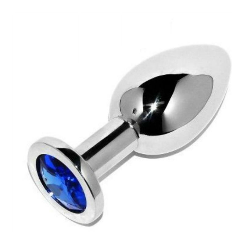 Plug Anal Acier Poli Cristal Décoratif - 2 Tailles - Metal Hard