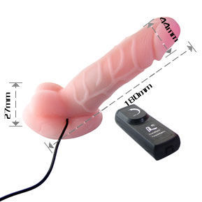 Vibromasseur Réaliste Rotatif Ciberskin Loveclone 18 cm - Baile