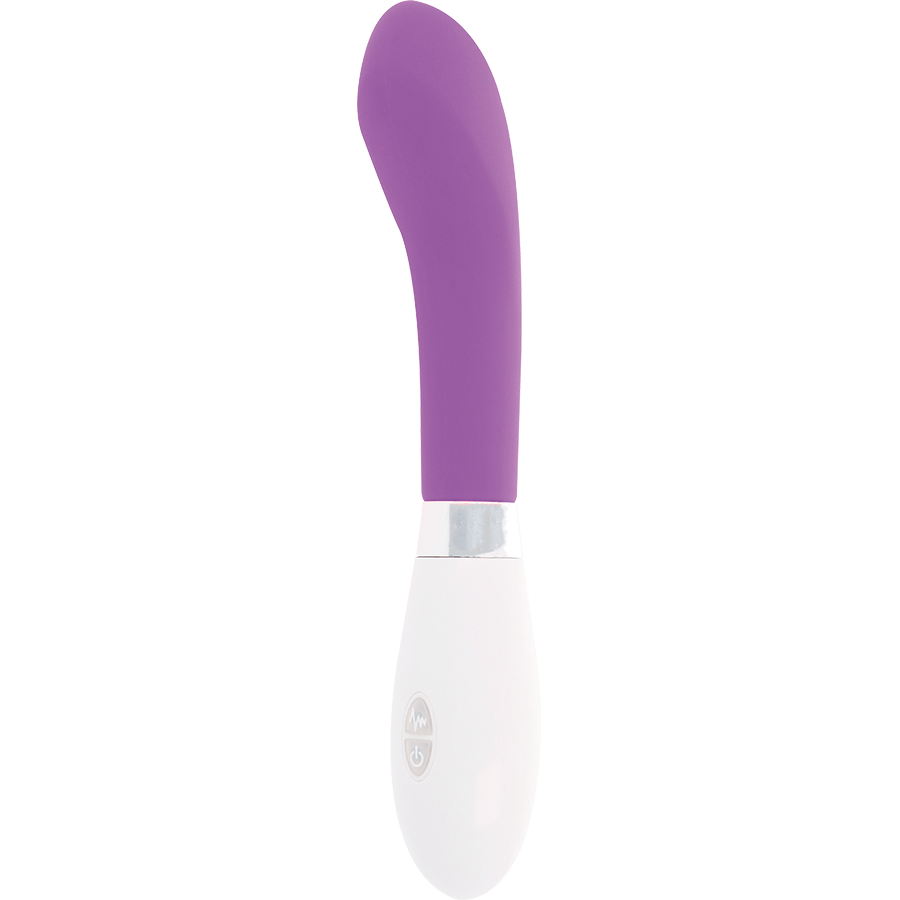Vibromasseur Courbé John - 10 Modes Étanche Silicone - Glossy