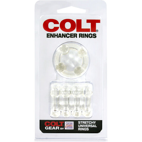 Cockrings Colt Enhancer Set Caoutchouc Souple Transparents - CalExotics