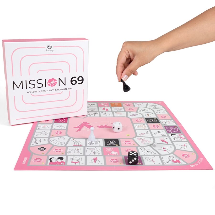 Jeu de Société Coquin Mission 69 pour Couples 69 Défis Érotiques - Secretplay