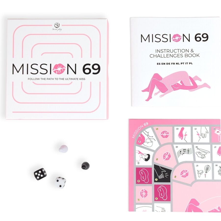 Jeu de Société Coquin Mission 69 pour Couples 69 Défis Érotiques - Secretplay