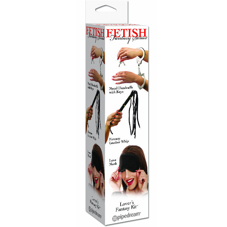 Kit BDSM Lovers Fantasy Fouet Menottes Masque Satin - Fetish Fantasy