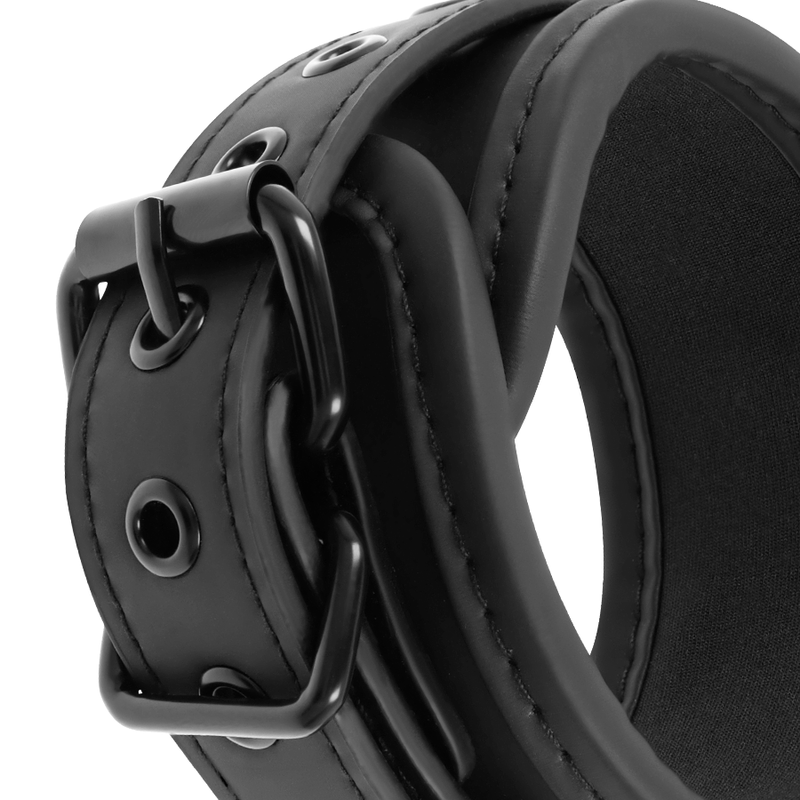 Kit Bondage de Lit Menottes Doublure Néoprène Cuir Vegan - Fetish Submissive