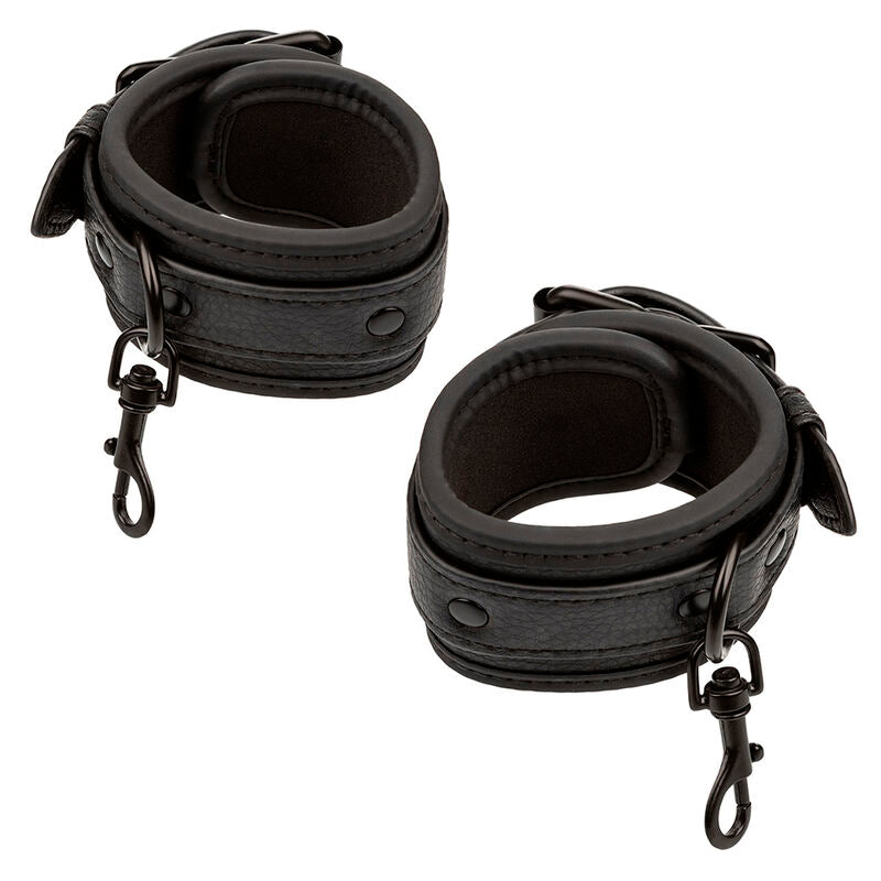 Kit Contention de Lit Nocturnal Cuir 4 Manchettes Réglables - CalExotics