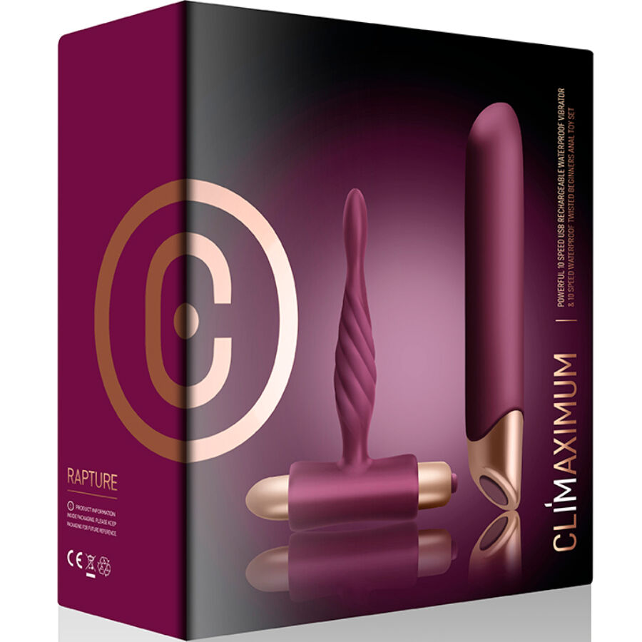 Kit Couple Rapture Vibromasseur Classique + Plug Anal Débutant - Climaximum