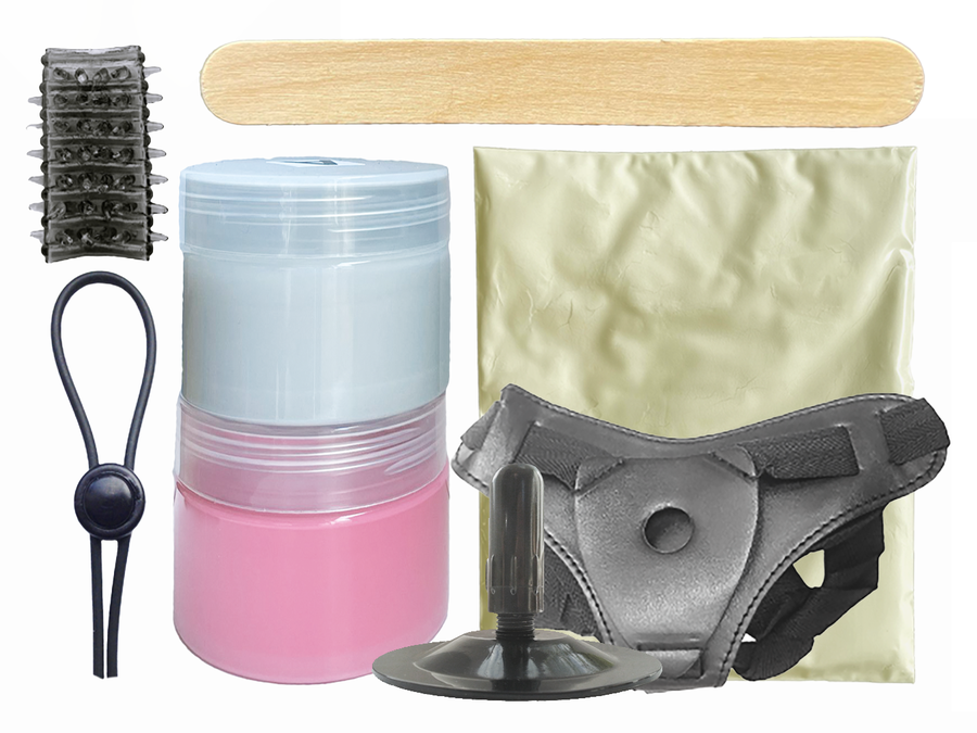 Kit Moulage Gode Personnalisé avec Sangle Harnais et Ventouse - Cloneboy