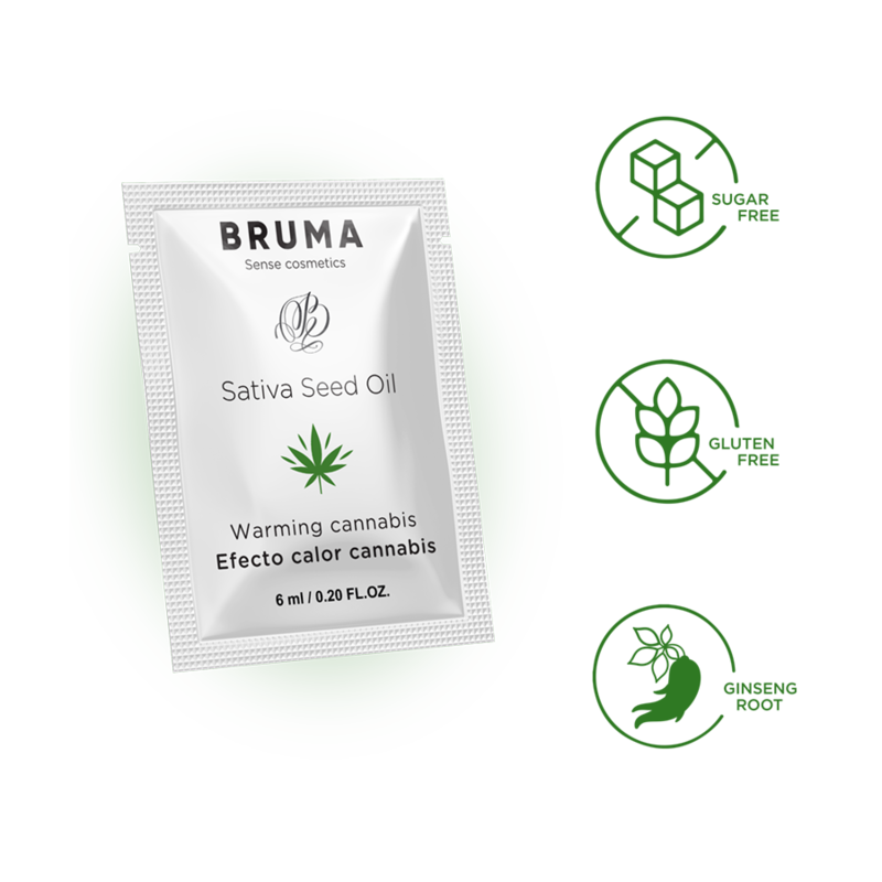 Lubrifiant Chauffant Cannabis Base Eau - Gel Aromatisé - Bruma