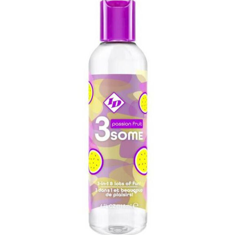 Lubrifiant Comestible 3Some 3 Saveurs Fruitées Base Eau 118 ml - ID Lubricants