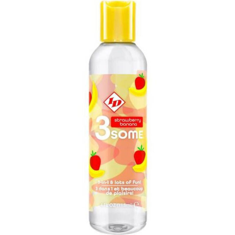 Lubrifiant Comestible 3Some 3 Saveurs Fruitées Base Eau 118 ml - ID Lubricants