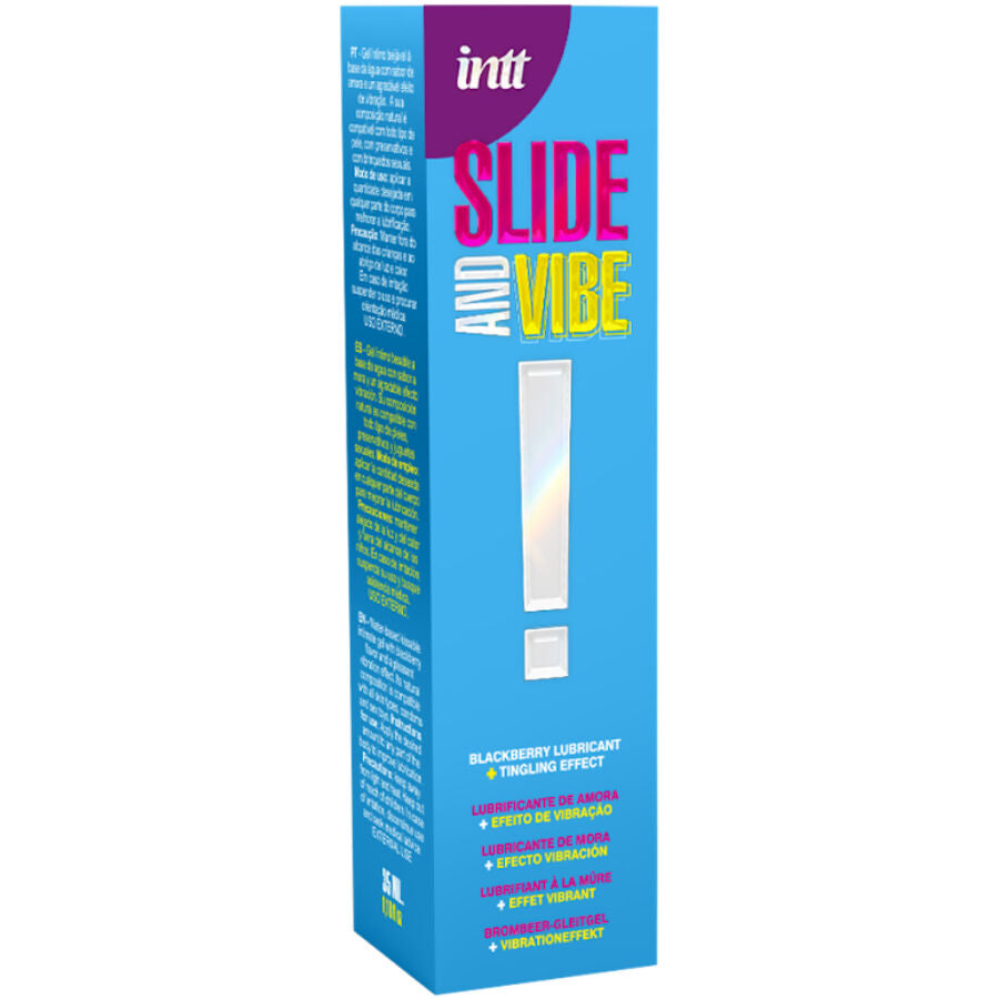 Lubrifiant Vibrant Comestible Kissable Mûre Base Eau 35 ml - Intt