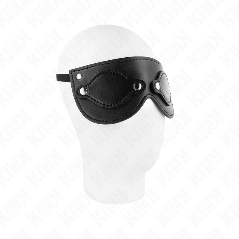 Masque BDSM Cuirette Cache-Yeux Détachables 22 x 9 cm - Kink