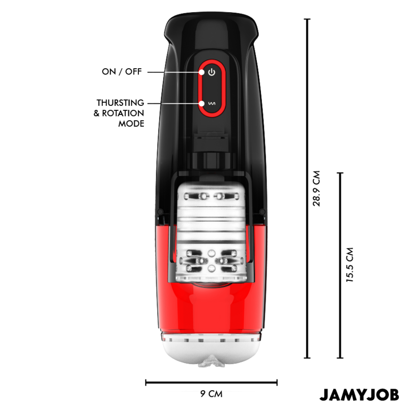 Masturbateur Automatique Storm Rotation et Poussée 10 Modes Rechargeable - Jamyjob