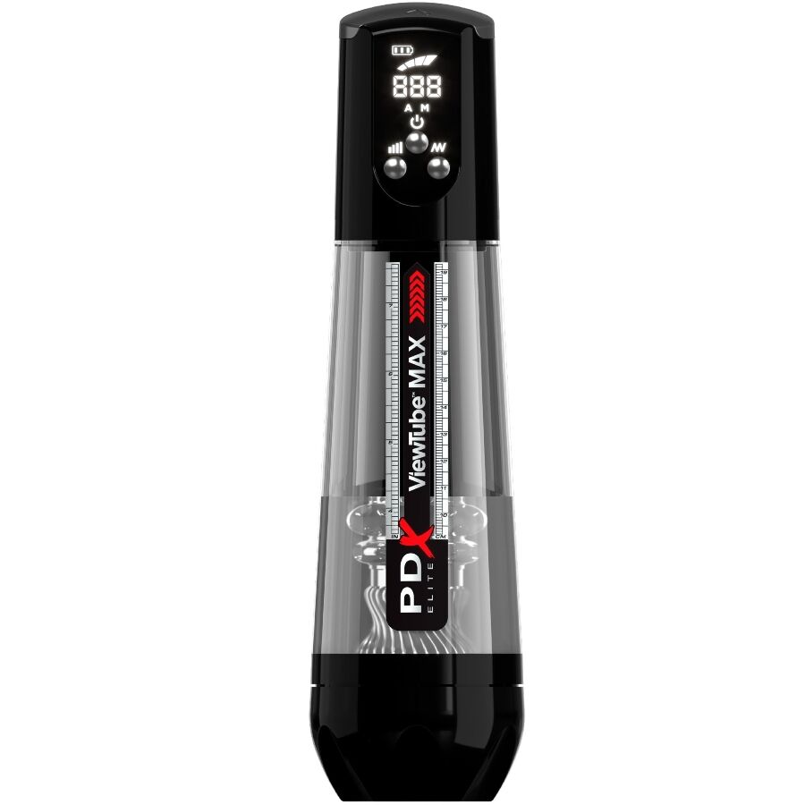 Masturbateur Automatique ViewTube Max View Aspiration Transparente LED - PDX Elite