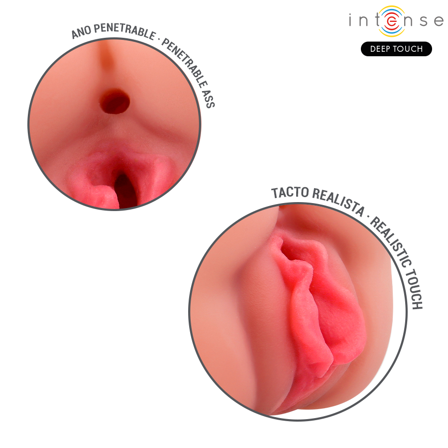 Masturbateur Double Bouche et Vagin Riley Texturé Étanche - Intense