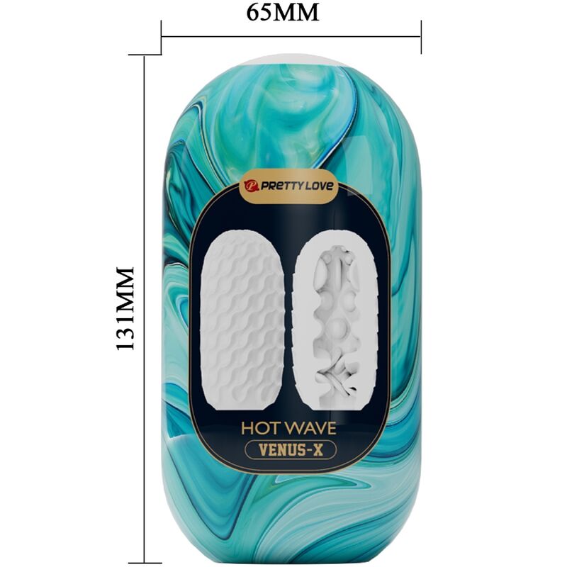 Masturbateur Homme Hot Wave Réversible 3 Tunnels Extensible - Pretty Love