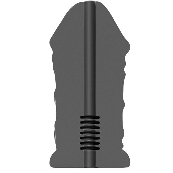 Masturbateur Masculin Daddy Tige Veinée Tête Épaisse 17 cm - All Black