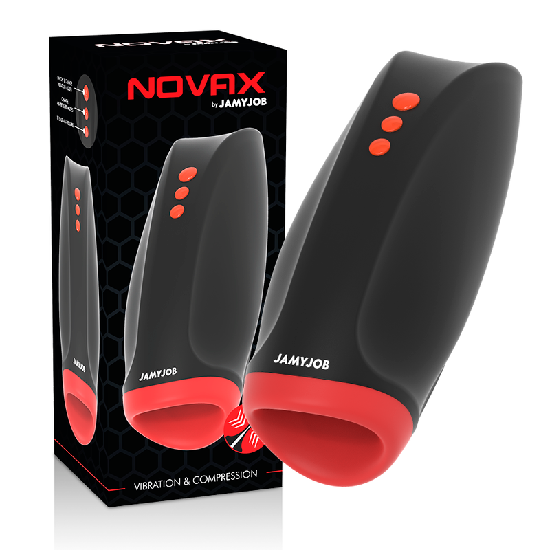Masturbateur Novax Vibration et Compression 10 Modes Rechargeable - Jamyjob