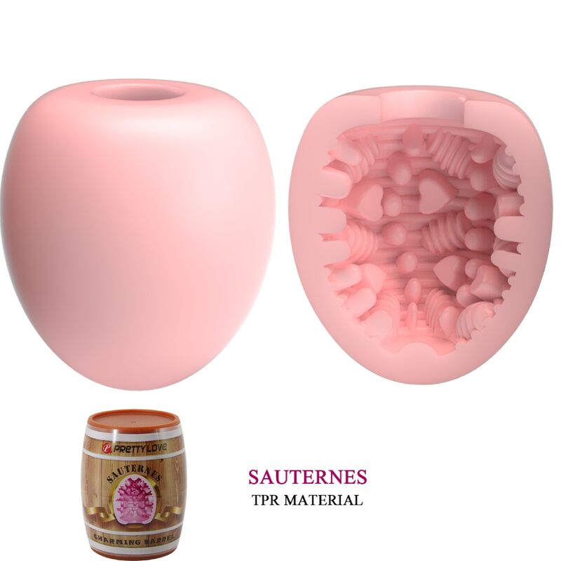 Masturbateur Oeuf Modèle 2 Gaine Nervurée Extensible - Pretty Love