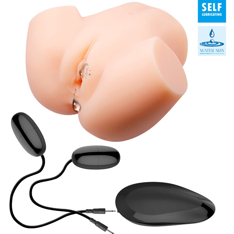 Masturbateur Réaliste Double Vagin et Anus Vibrant Format Voyage - Crazy Bull