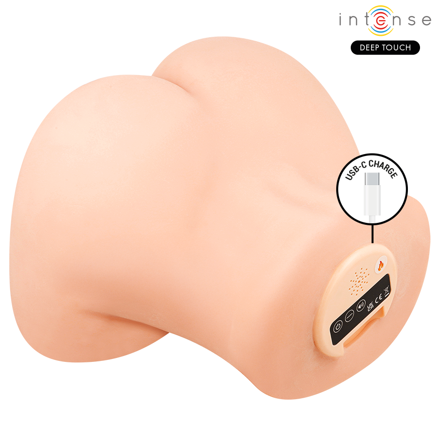 Masturbateur Vaginal Ginger Succion Chaleur Vibration et Effets Vocaux - Intense
