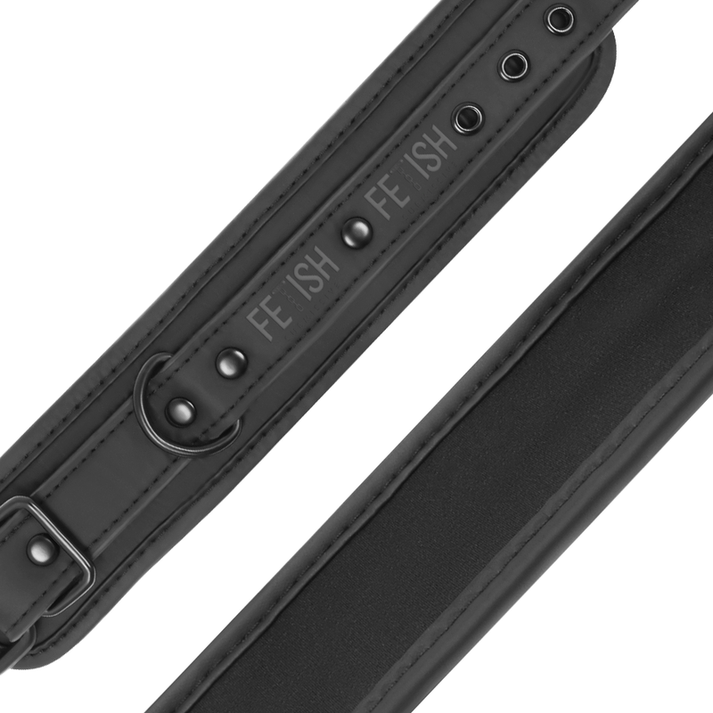 Menottes BDSM Cuir Végétalien Doublure Néoprène Métal Sans Nickel - Fetish Submissive