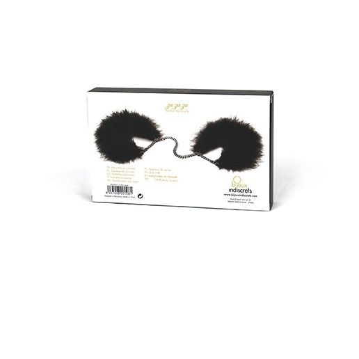Menottes BDSM Plumes Za Za Zu Réglables Souples - Bijoux Indiscrets