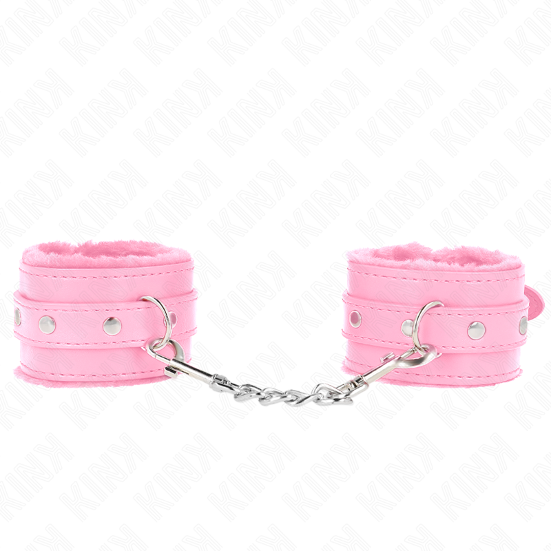 Menottes BDSM Premium Kink Doublées Fourrure - Ceinture Réglable
