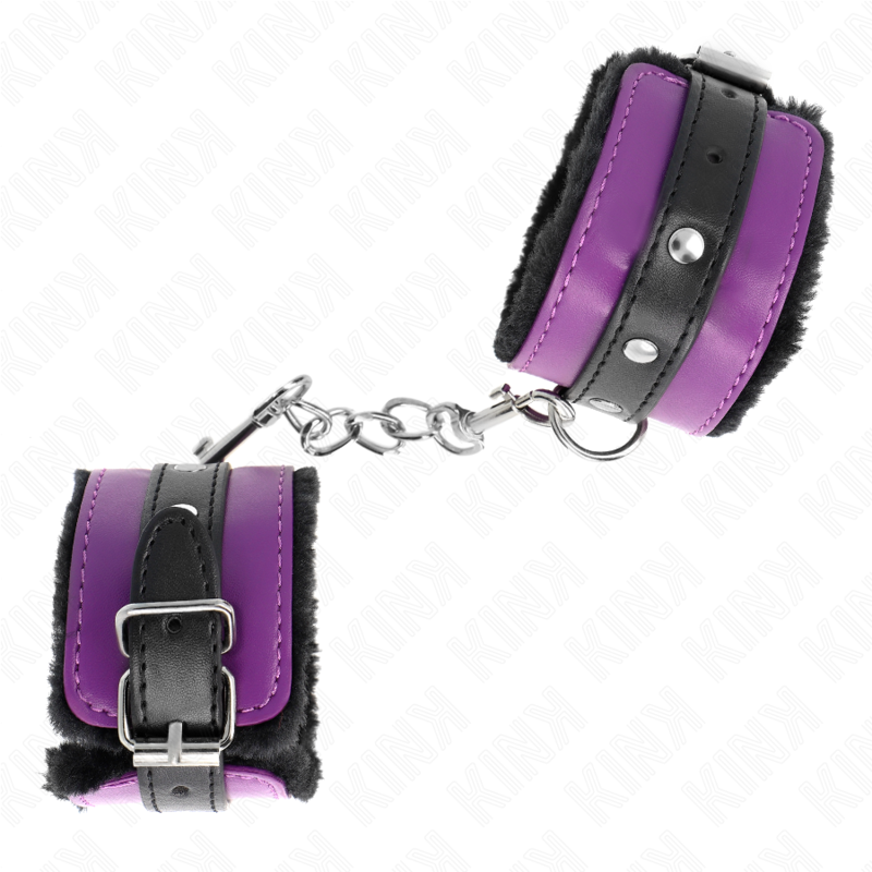 Menottes BDSM Premium Kink Doublées Fourrure - Ceinture Réglable
