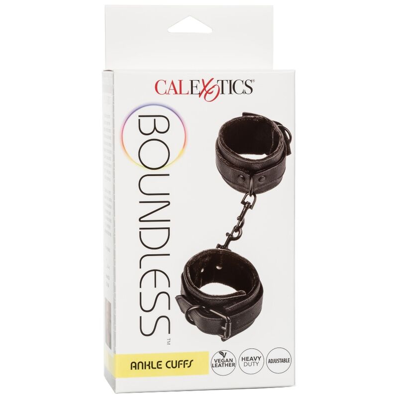 Menottes de Chevilles BDSM Boundless Réglables Cuir Vegan - CalExotics