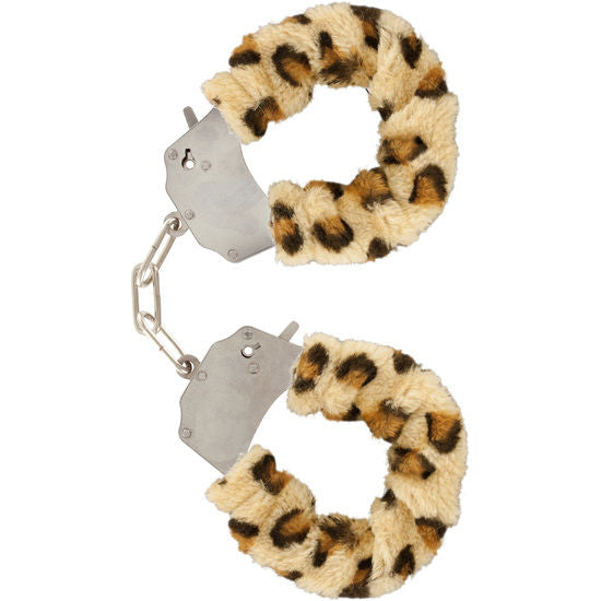 Menottes Fourrure Furry Fun Bondage Chaîne Chromée - ToyJoy