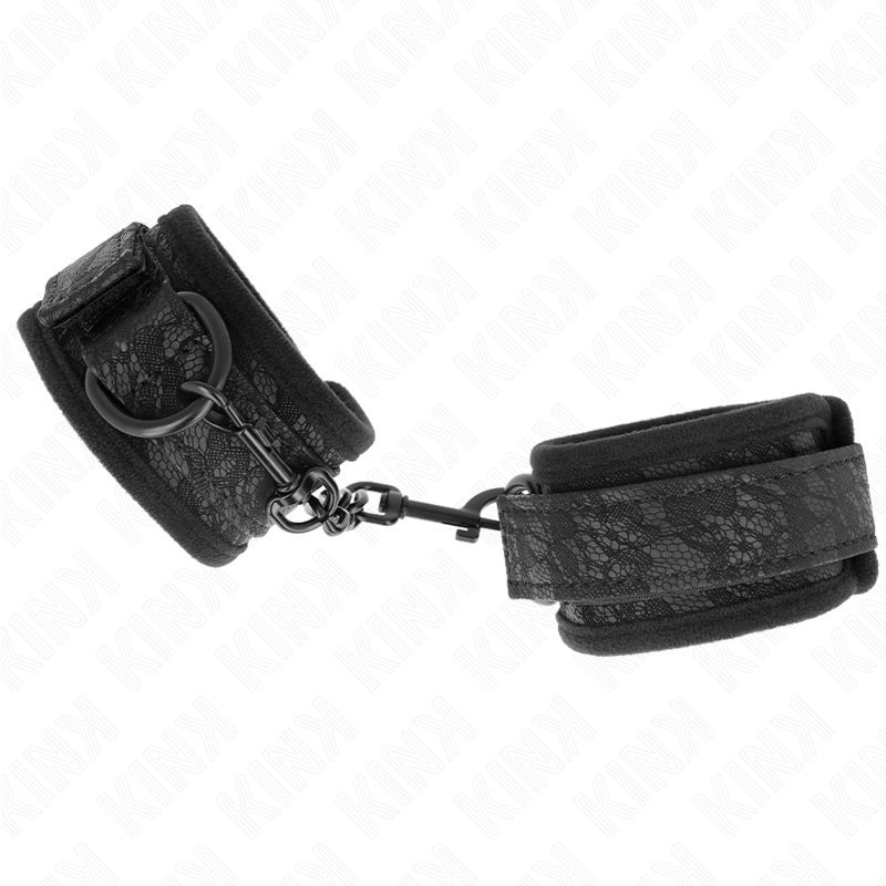Menottes Poignets Dentelle Foncée Réglables 19-26 cm - Kink