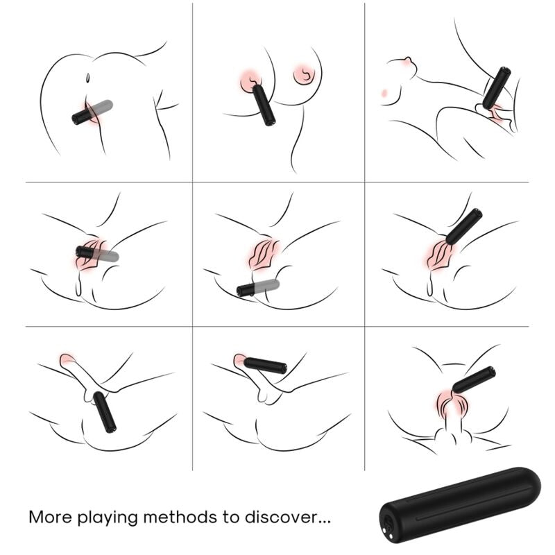 Mini Vibromasseur Bullet Warhead - Télécommande 9 Modes - Armony