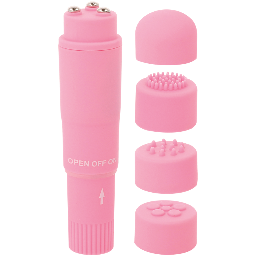 Mini Vibromasseur de Poche Kurt - 4 Têtes Interchangeables - Glossy