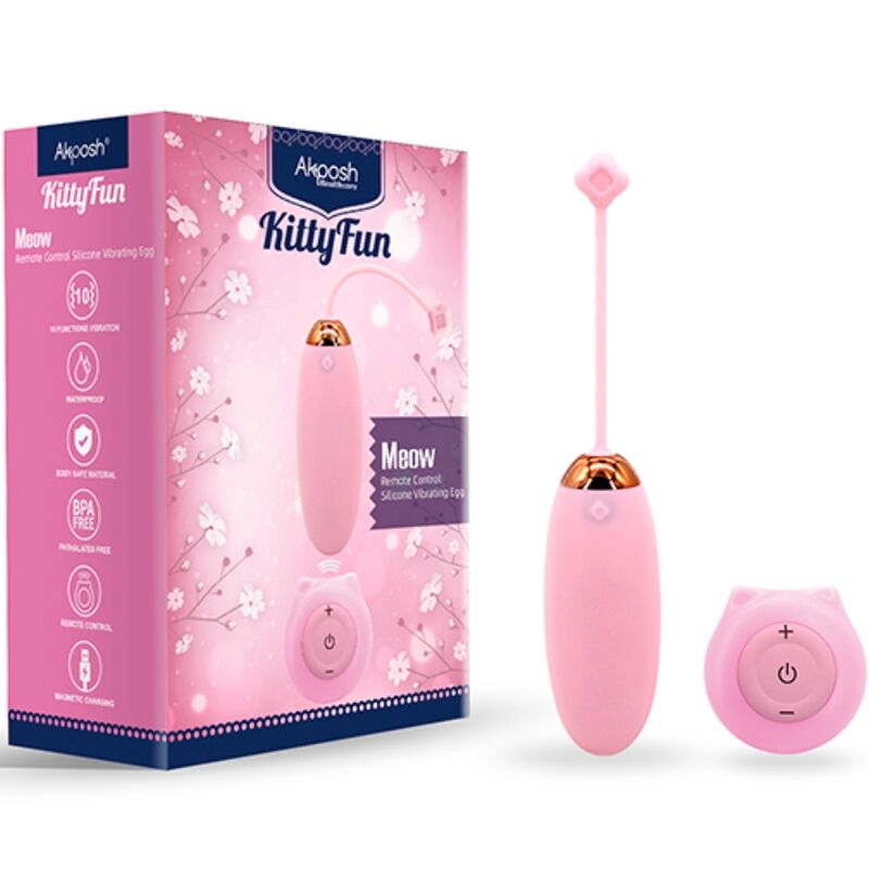 Oeuf Vibrant Télécommandé Kitty Fun - 10 Modes Silicone - Armony