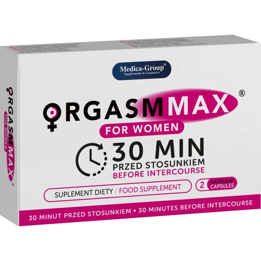 Orgasm Max For Women Stimulant Féminin Maca Ginseng 2 Capsules - Medica Group