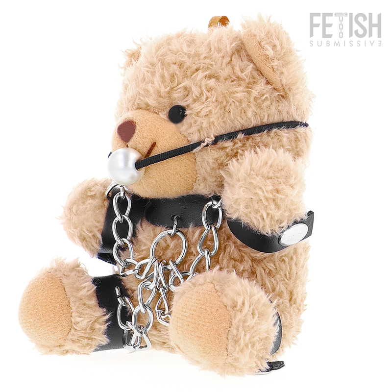 Ours en Peluche BDSM Fozzie Harnais Cuir et Bâillon - Fetish Submissive