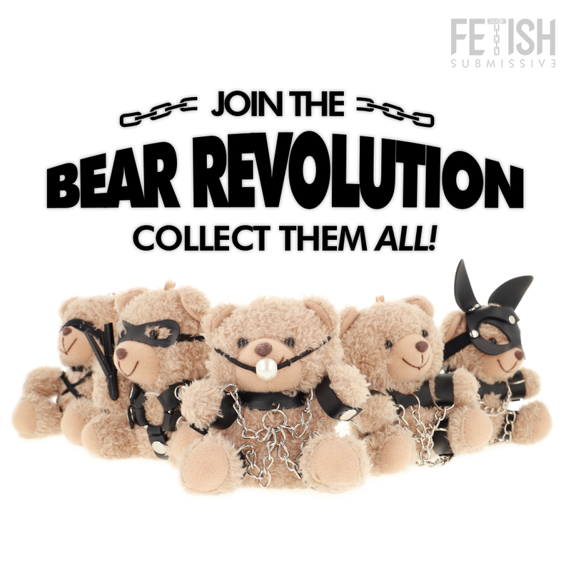 Ours en Peluche BDSM Fozzie Harnais Cuir et Bâillon - Fetish Submissive