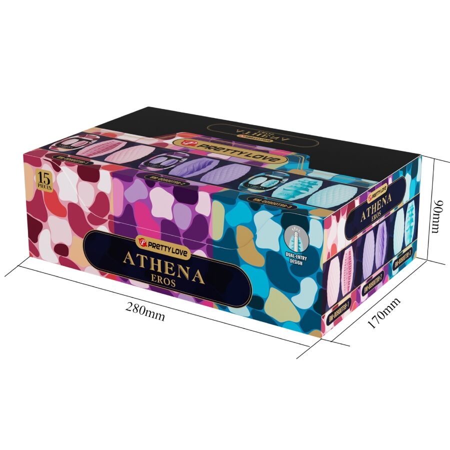 Pack 15 Masturbateurs Œufs Athena Eros Extensibles Réutilisables - Pretty Love