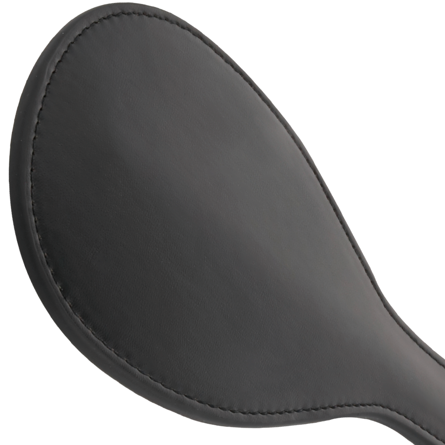 Paddle BDSM Fétichiste Forme Ronde Noir Coutures Design - Darkness
