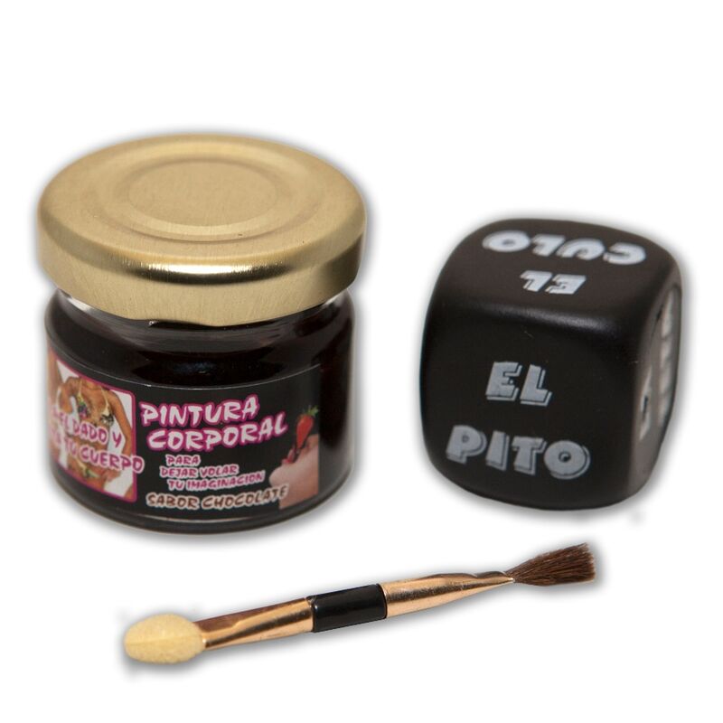 Peinture Chocolat Comestible et Dé Corporel Kit Jeu Coquin - Diablo Picante