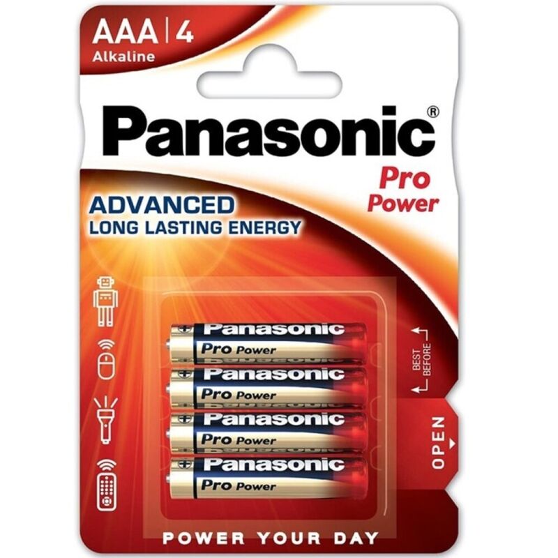 Piles AAA Alcaline Pro Power LR03 Blister de 8 - Panasonic