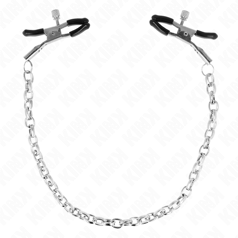 Pinces à Tétons BDSM Chaîne Épaisse 30 cm Réglables - Kink